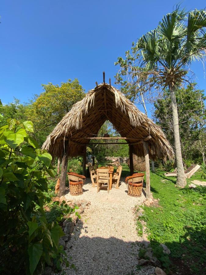 Encantadora Villa Maya Tradicional En Rancho Agroecologico Tzucaceb 외부 사진