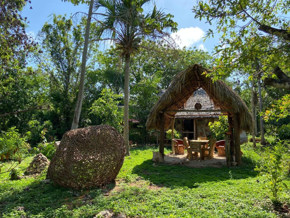 Encantadora Villa Maya Tradicional En Rancho Agroecologico Tzucaceb 외부 사진